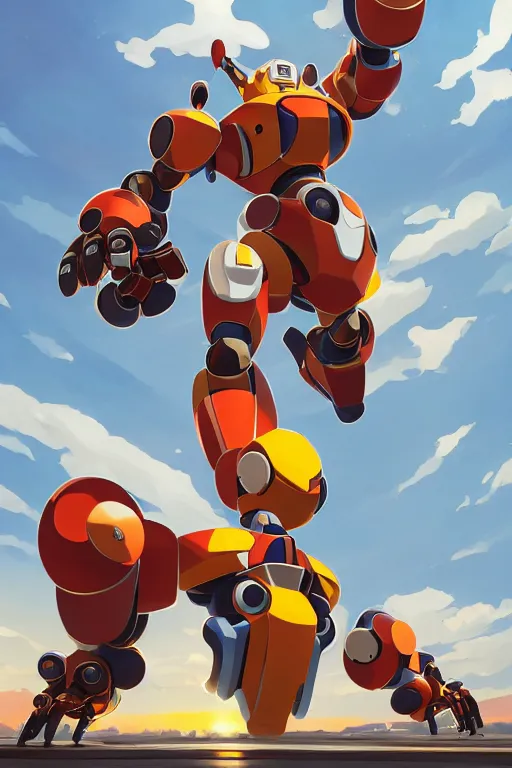 Image similar to metabots medabots medarotto medarot robot minimalist comics, behance hd by jesper ejsing, by rhads, makoto shinkai and lois van baarle, ilya kuvshinov, rossdraws global illumination ray tracing hdr radiating a glowing aura