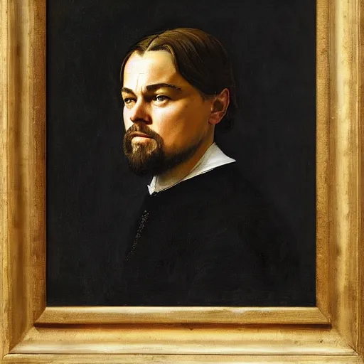 Prompt: leonardo dicaprio painted by velazquez