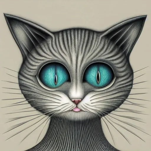 Prompt: cat by naoto hattori