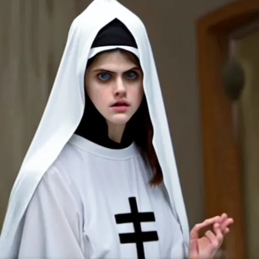 Image similar to alexandra daddario as a nun