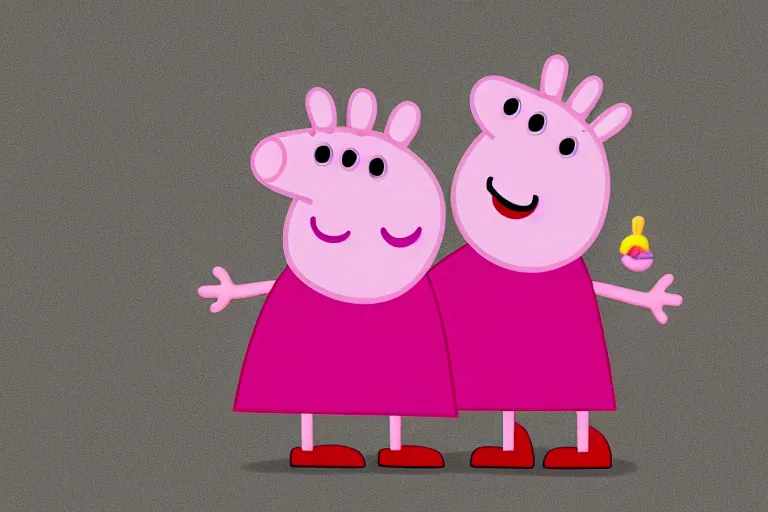 Image similar to deleted peppa pig character, 4k