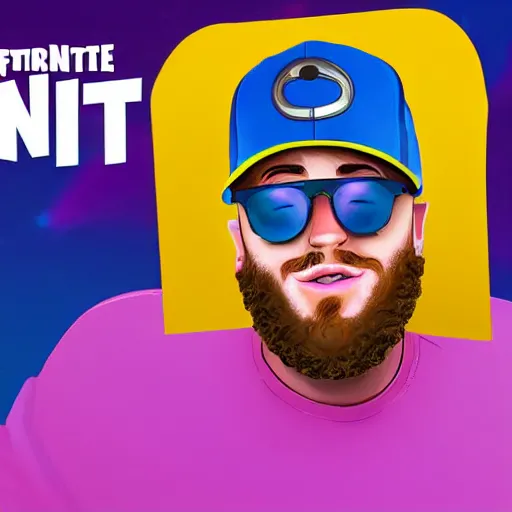 Image similar to mac miller, as a fortnite character