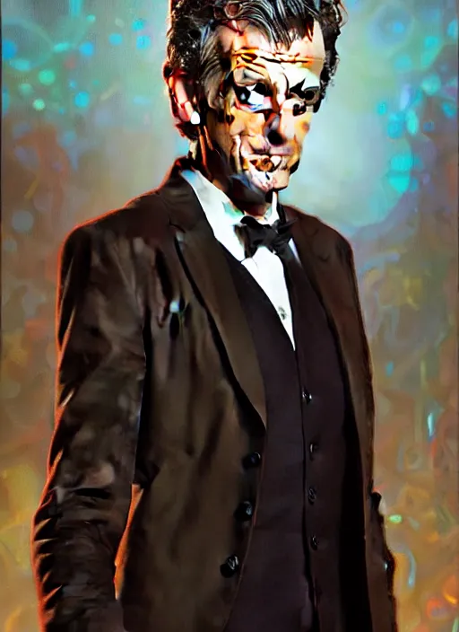 Image similar to oil portrait of the twelfth doctor from doctor who, intricate, elegant, highly detailed, lighting, painting, artstation, smooth, illustration, art by greg rutowski and alphonse mucha