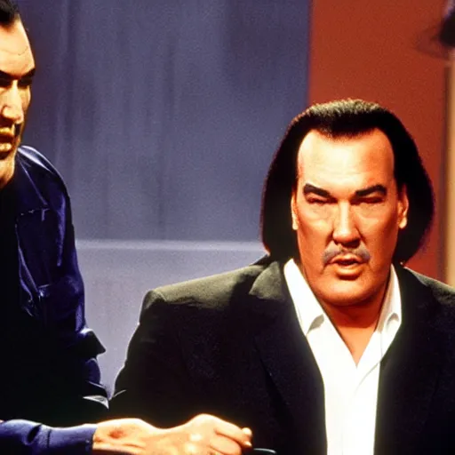 Image similar to steven seagal appearing in tv series seinfeld