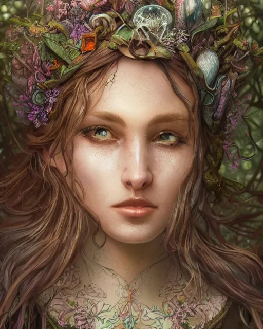 Image similar to A maid in a magical forest, beautiful face, very detailed face, fantasy art, in the style of JOHN STEPHENS, illustration, epic, fantasy, intricate, hyper detailed, artstation, concept art, smooth, sharp focus