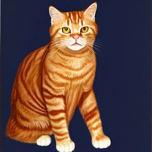 Prompt: Official Portrait of United States President Red tabby cat