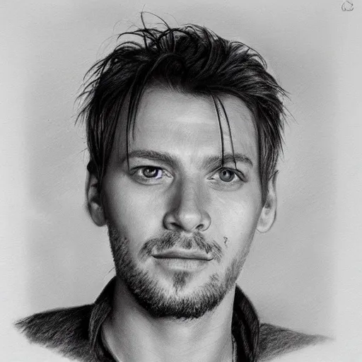 Prompt: krzysztof kononowicz, pencil drawing