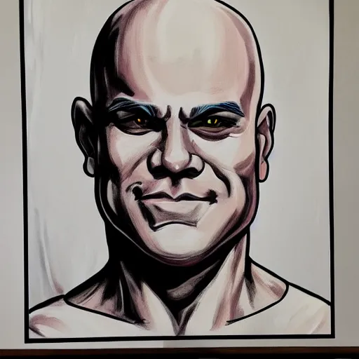 Prompt: painting of mr. clean cosplaying as gigachad