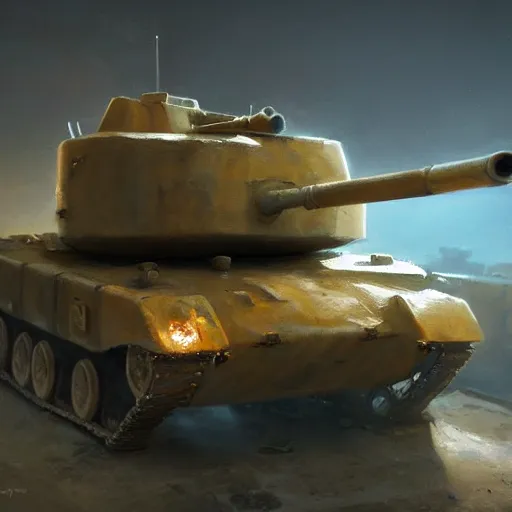 Image similar to book in the shape of a tank, oil painting, artstation, dramatic lighting,, beautiful