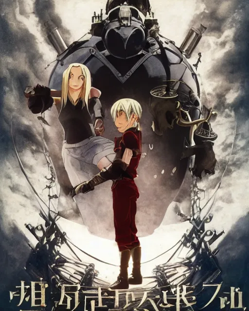 fullmetal alchemist movie poster, highly detailed,, Stable Diffusion