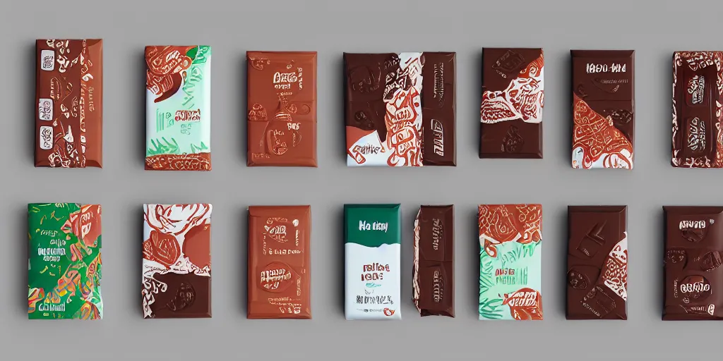 Image similar to a packaging design for a chocolate bar