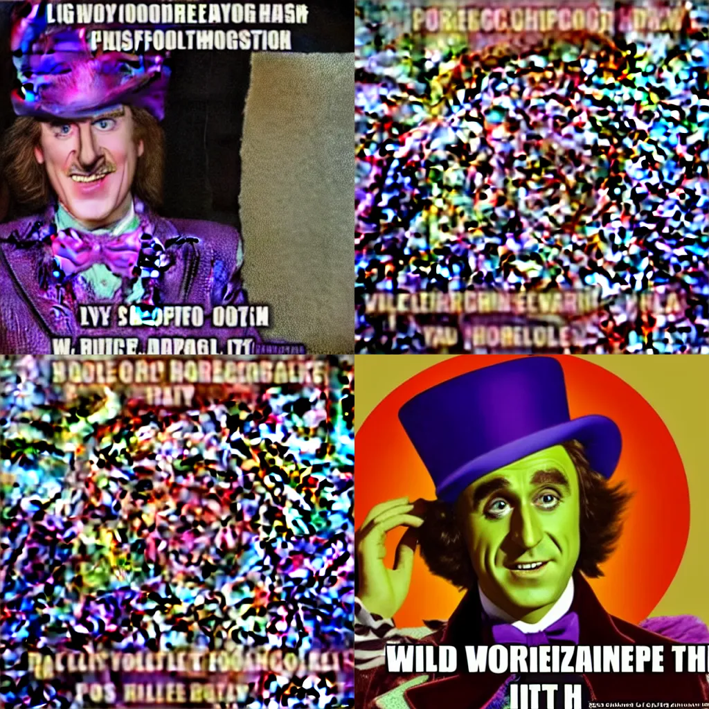 Prompt: willy wonka reimagined as a psychological horror film