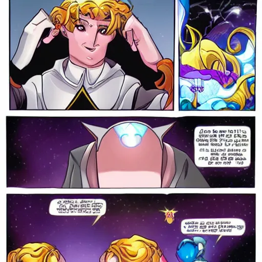 Prompt: professor x transforming into sailor moon