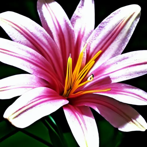 Image similar to A silhouette of a lily flower