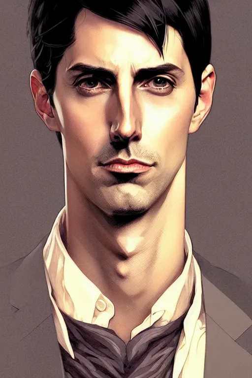 Image similar to a portrait of peter petrelli, fantasy, sharp focus, intricate, elegant, digital painting, artstation, matte, highly detailed, concept art, illustration, ambient lighting, art by ilya kuvshinov, artgerm, alphonse mucha, and greg rutkowski