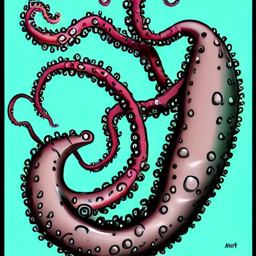Prompt: adorable cute lovecraftian tentacled worm