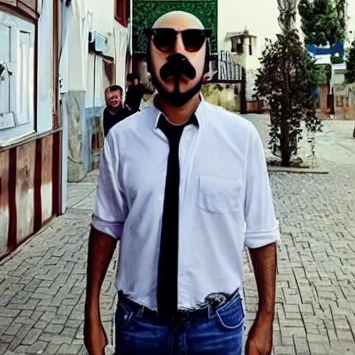 Prompt: turkish man with oversized massive mustache, photo, facebook profile