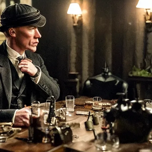 Image similar to Batman in Peaky Blinders very detailed 4K quality super realistic