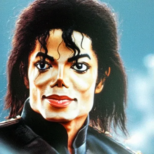 Image similar to A still of Michael Jackson as Obi wan kenobi realistic,detailed,close up