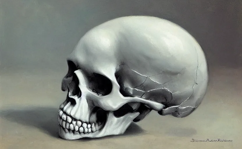 Prompt: Skull made of beautiful alchemy seashell. By Konstantin Razumov, highly detailded