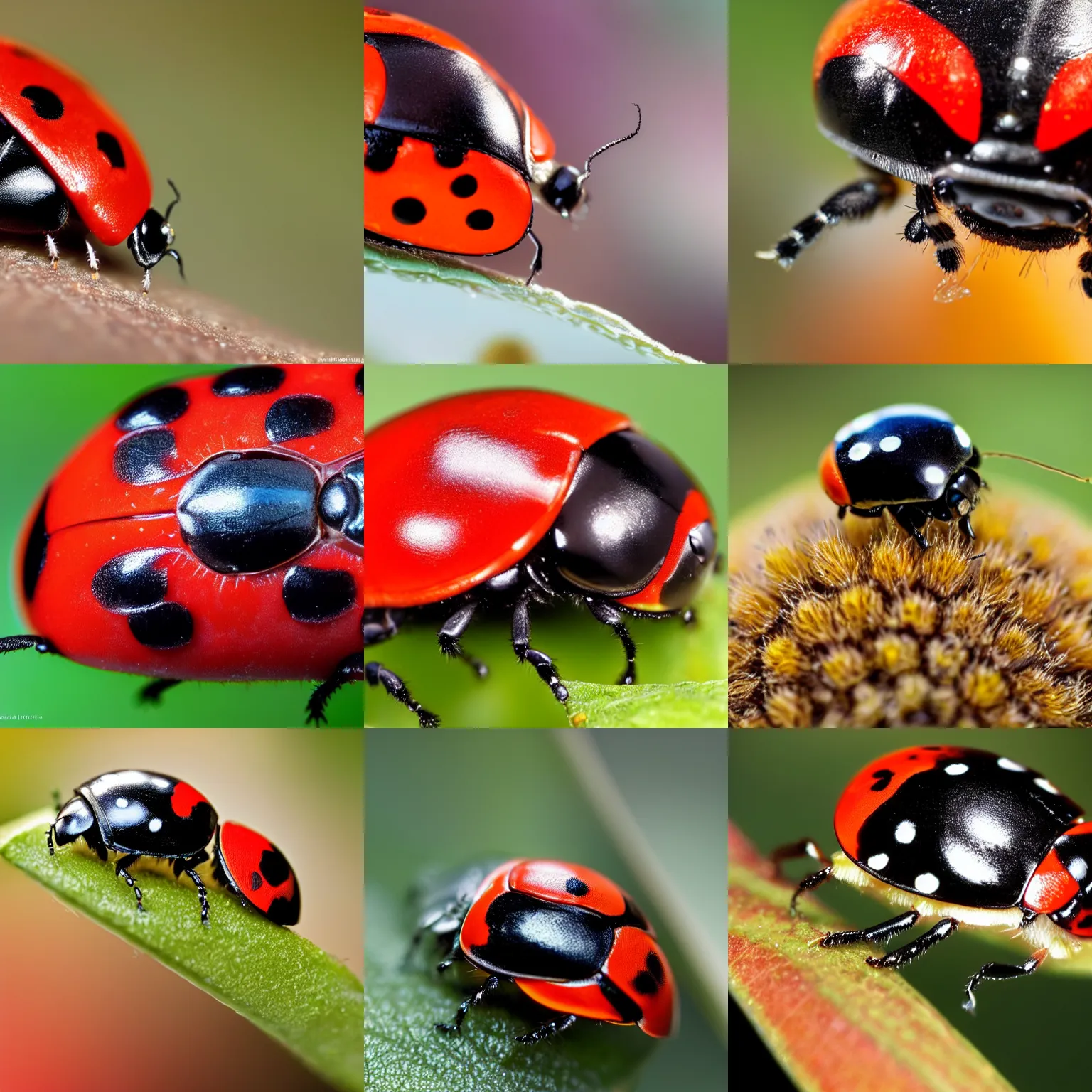 Prompt: macro photography of ladybug by national - geographic, 8 k, award - winning