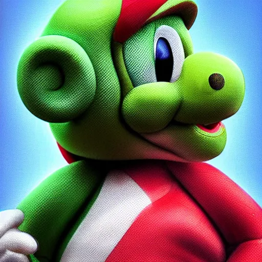 Image similar to stunning award winning hyperrealistic hdr 8 k highly detailed portrait photo of yoshi as a real human