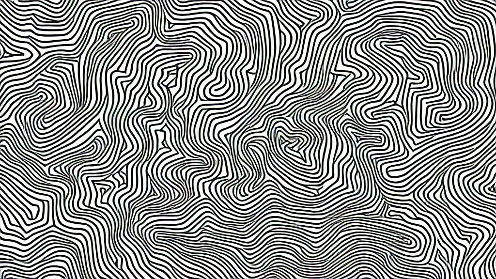 Prompt: psychedelic fever dream topographic line art, vector art, clean modern design