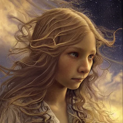 Image similar to realistic detailed face portraits and fully body poses of children flying through the stars by emilia dziubak, will terry, greg olsen, chris mars, ann long, and mark brooks, dramatic, fairytale, art nouveau, victorian, neo - gothic, gothic, character concept design, storybook design, smooth, extremely sharp detail, finely tuned detail