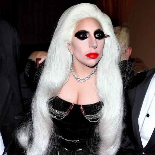 Prompt: lady gaga gets high, red eyes, confused, hilarious, disgusting, award winning