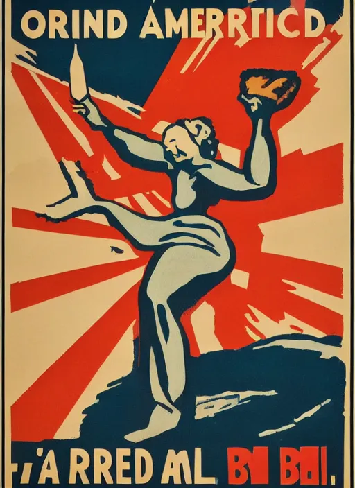 Image similar to old american propaganda poster saying bread is evil