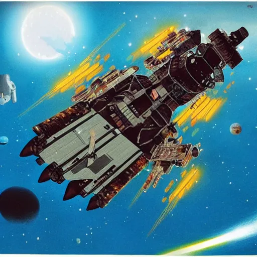 Image similar to spacecraft by Chris Foss