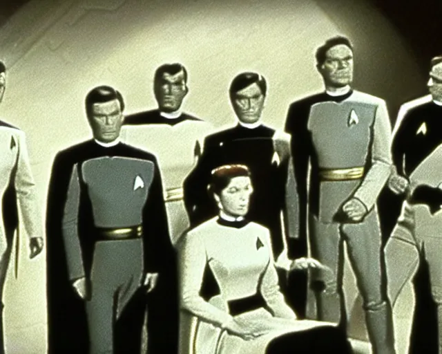 Image similar to a high - resolution video still from star trek from the 1 8 9 0 s, sharp focus, realistic