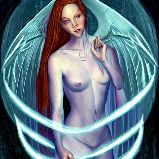 Image similar to galadriel as a succubus