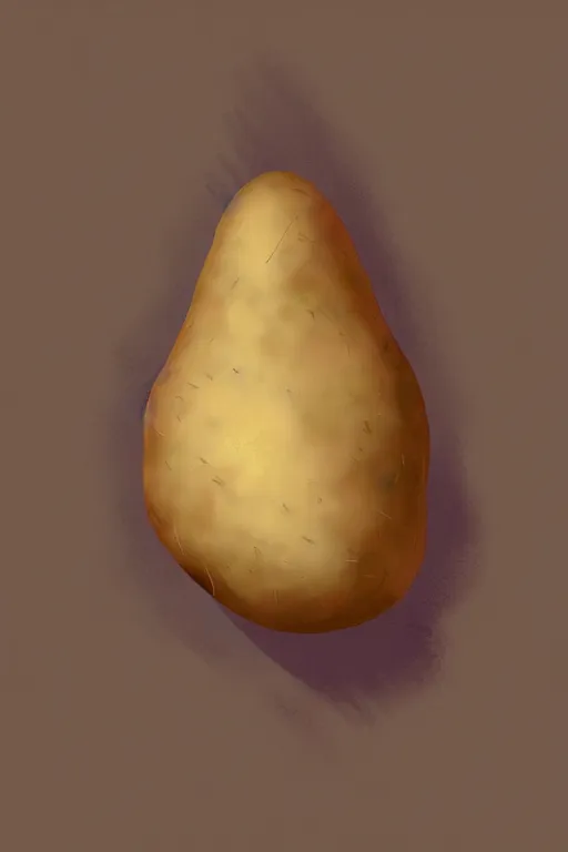 Image similar to fresh potato floating in the universe, in a style of artstation