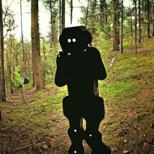Prompt: These monsters, these cannibal human seeking robot demon shadow skinwalker unknown unnamed impossible to accurately describe entities are at my doorstep. please god help me I know I have sinned but please forgive me or at the very least help me out of this on my trail cam, 4k