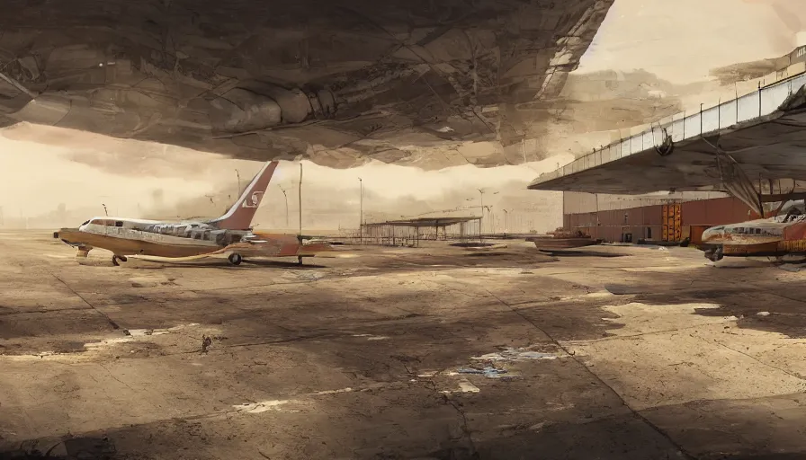 Image similar to Abandoned dusty airport, hyperdetailed, artstation, cgsociety, 8k