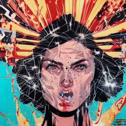 Prompt: head exploding, by MARVEL comics and Sandra Chevrier