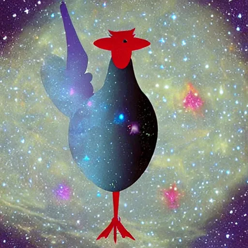 Prompt: space chicken