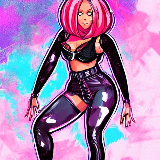 Prompt: “A full body anime illustration of Niki Minaj”