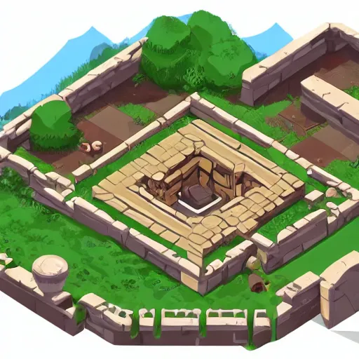 Image similar to A high detailed isometric vector art presenting an aerial view of a RPG room by Bastion, Transistor, pyre, hades, Patreon content, containing tables and walls, HD, straight lines, vector, grid, dnd map, map patreon, fantasy maps, foundry vtt, fantasy grounds, aerial view ,dungeondraft , tabletop, inkarnate, dugeondraft, roll20