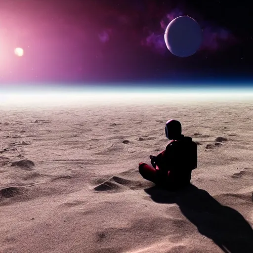 Image similar to an astronaut relaxing on the beach, dramatic lighting, cinematic, extremly high detail, photorealistic, cinematic lighting, nasa footage