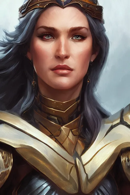 Image similar to amazon valkyrie athena, d & d, fantasy, portrait, highly detailed, headshot, digital painting, trending on artstation, concept art, sharp focus, illustration, art by artgerm and greg rutkowski and magali villeneuve