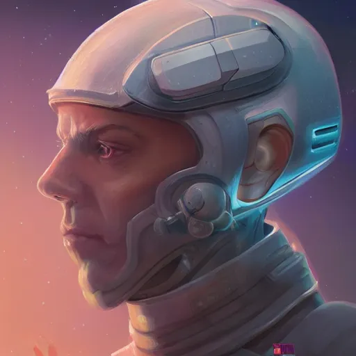 Image similar to A portrait of a space admiral, D&D, sci-fi, elegant, hopeful, muscular, highly detailed, digital painting, artstation, concept art, smooth, sharp focus, illustration