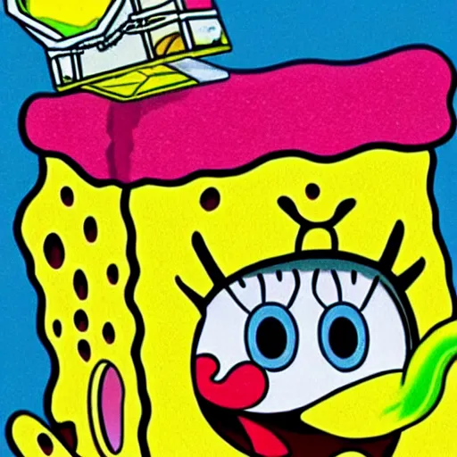 Image similar to portrait of a spongebob in super high detail, ultra realism