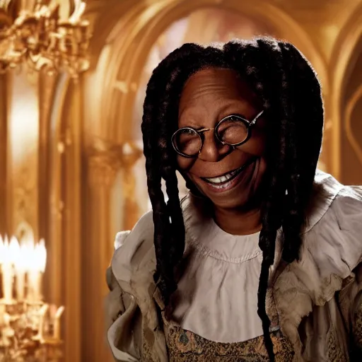 Image similar to whoopi goldberg starring in beauty and the beast movie, 8 k