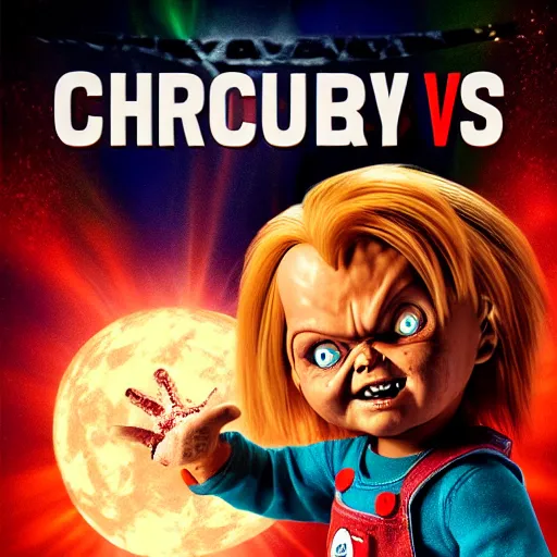 Image similar to Chucky versus Killer Kelowna From Outer Space movie poster