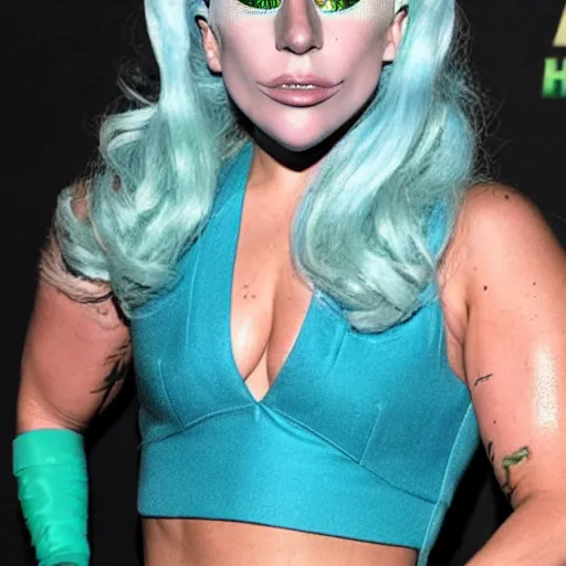 Prompt: Lady Gaga as Hulk