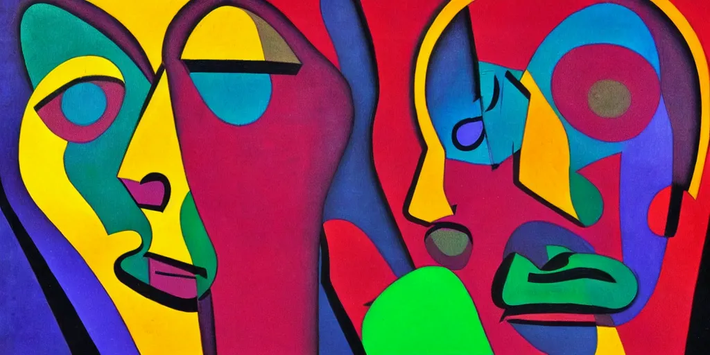 Image similar to a man being overcome by love, ( psychedelic dripping color ), detailed painting by painting by man ray and pablo amaringo david normal