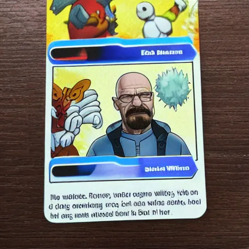 Image similar to walter white in a pokemon card