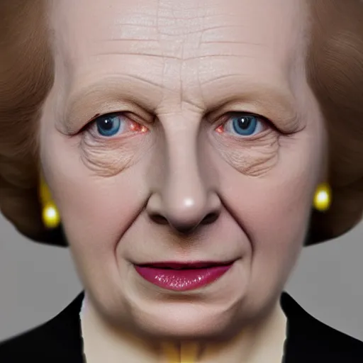 Prompt: limmy brian limond as maggie thatcher, realistic, wide shot, sunny lighting, octane render, hyper realistic, high quality, highly detailed, hd, beautiful, cinematic, 8 k, unreal engine, facial accuracy,